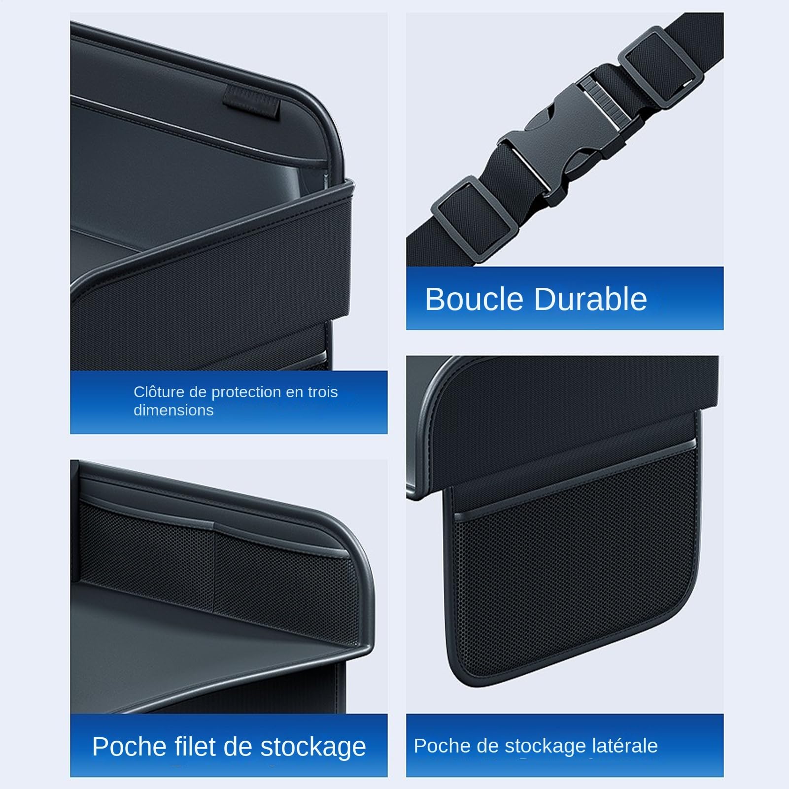 Plateau De Voiture Pour | Tablette De Voyage En Cuir PU Pour Siège Auto Enfant,Support Multifonction Organisateur De Bureau Et Tablette De Genou Pour Ordinateur Portable Avec