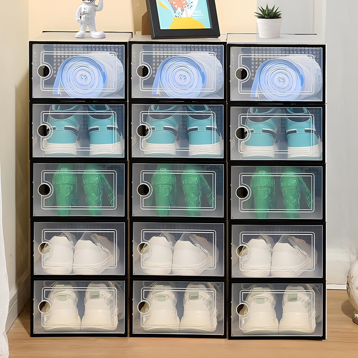 Amazon｜Vinteky シューズボックス クリア 透明 プラスチック靴収納