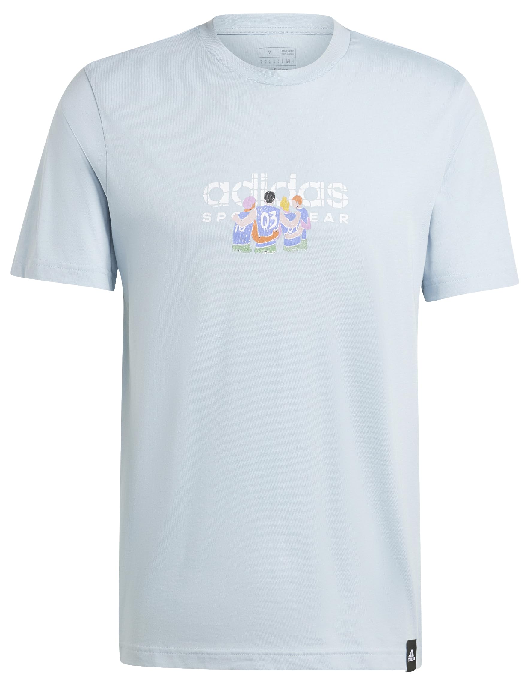 Adidas Codes T-Shirt - Blue - 100% Cotton - Men's - Short Sleeve