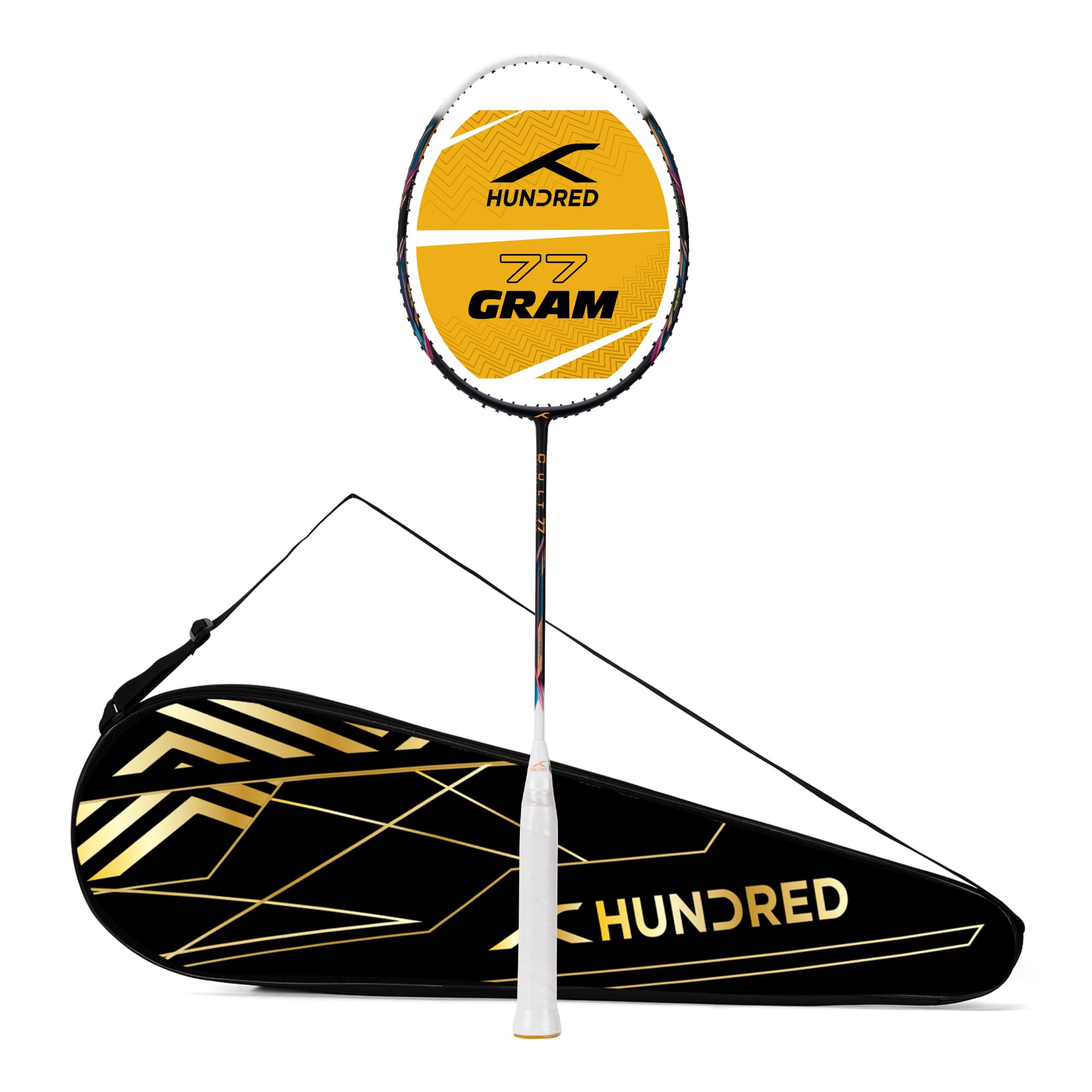 See full amazon price history chart for HUNDRED Cult 77 Carbon Fibre Unstrung Badminton Racket with Full Racket Cover for Intermediate Players (84g, Maximum String Tension - 32lbs) HUNDRED Cult 77 Carbon Fibre Unstrung Badminton Racket with Full Racket Cover for Intermediate Players (84g, Maximum String Tension - 32lbs) (B0BT314S5T) Amazon Price History, Amazon Price Tracker