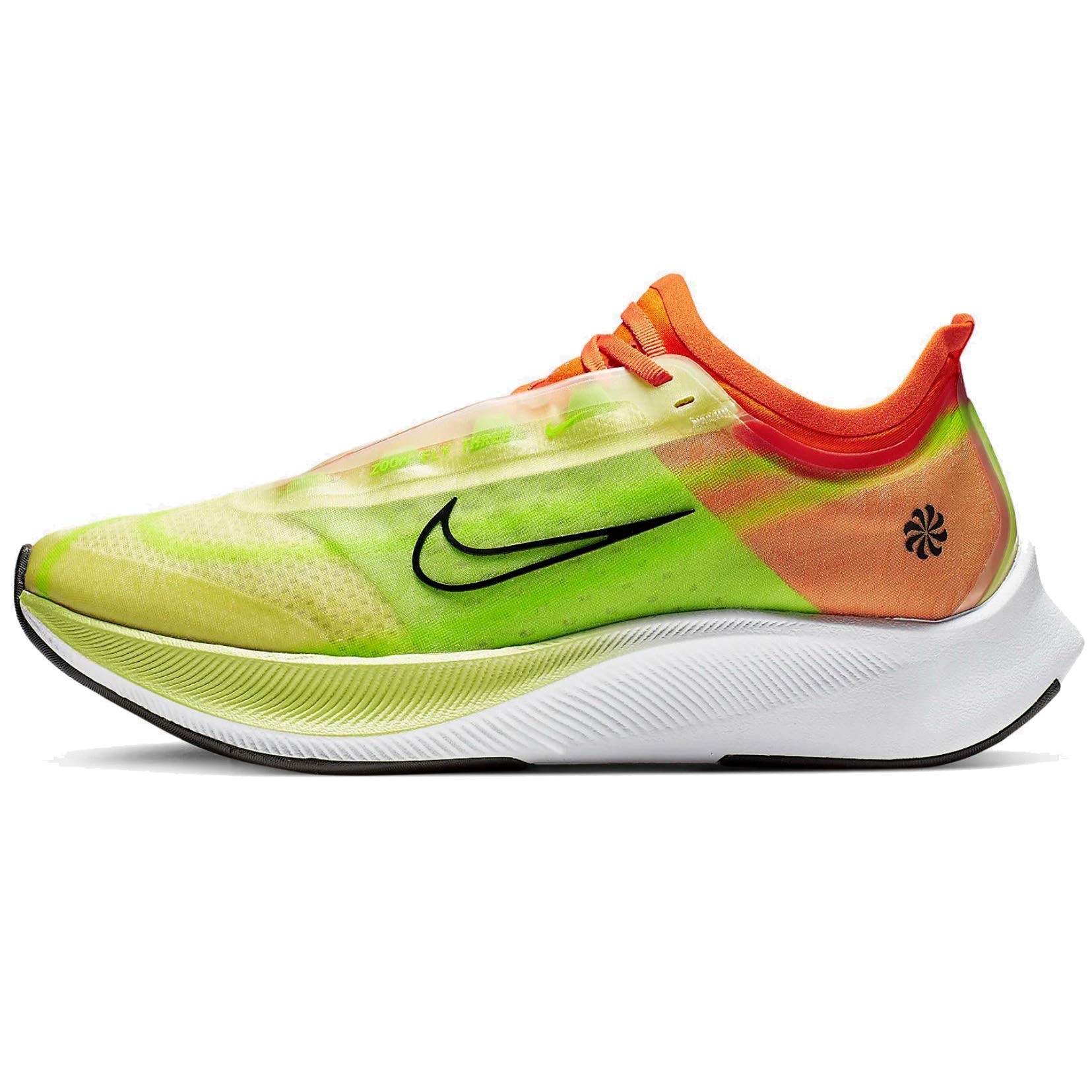 Nike Womens Zoom Fly 3 Rise Luminous Green/Black Starfish Running Shoes Size 8