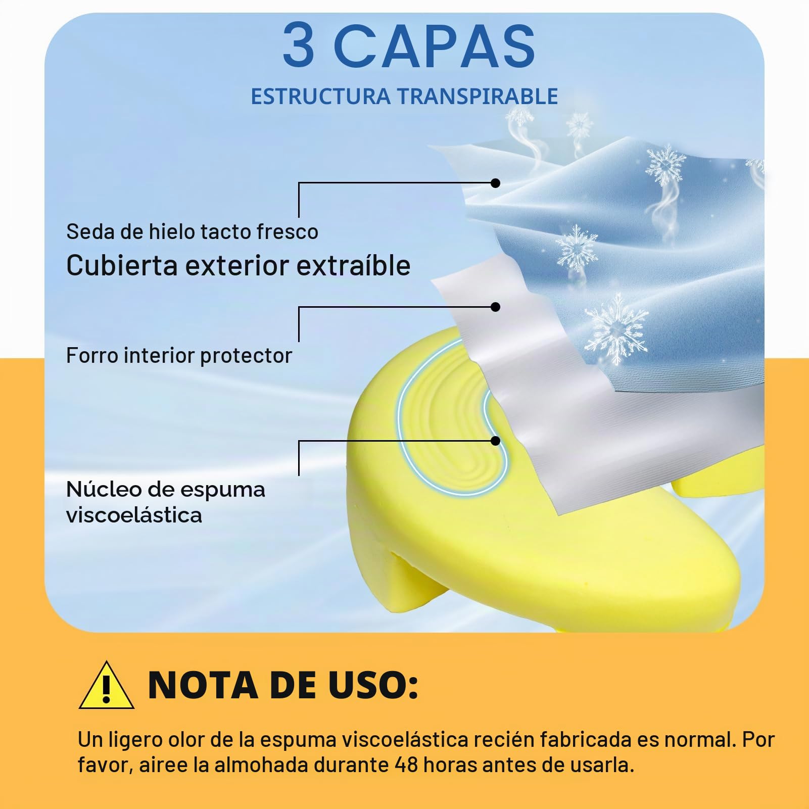 Wdmiya Almohada para Dormir de Lado de Seda, Almohada Ergonómico
