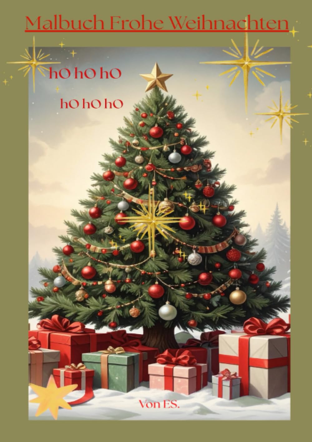 Malbuch: Frohe Weihnachten