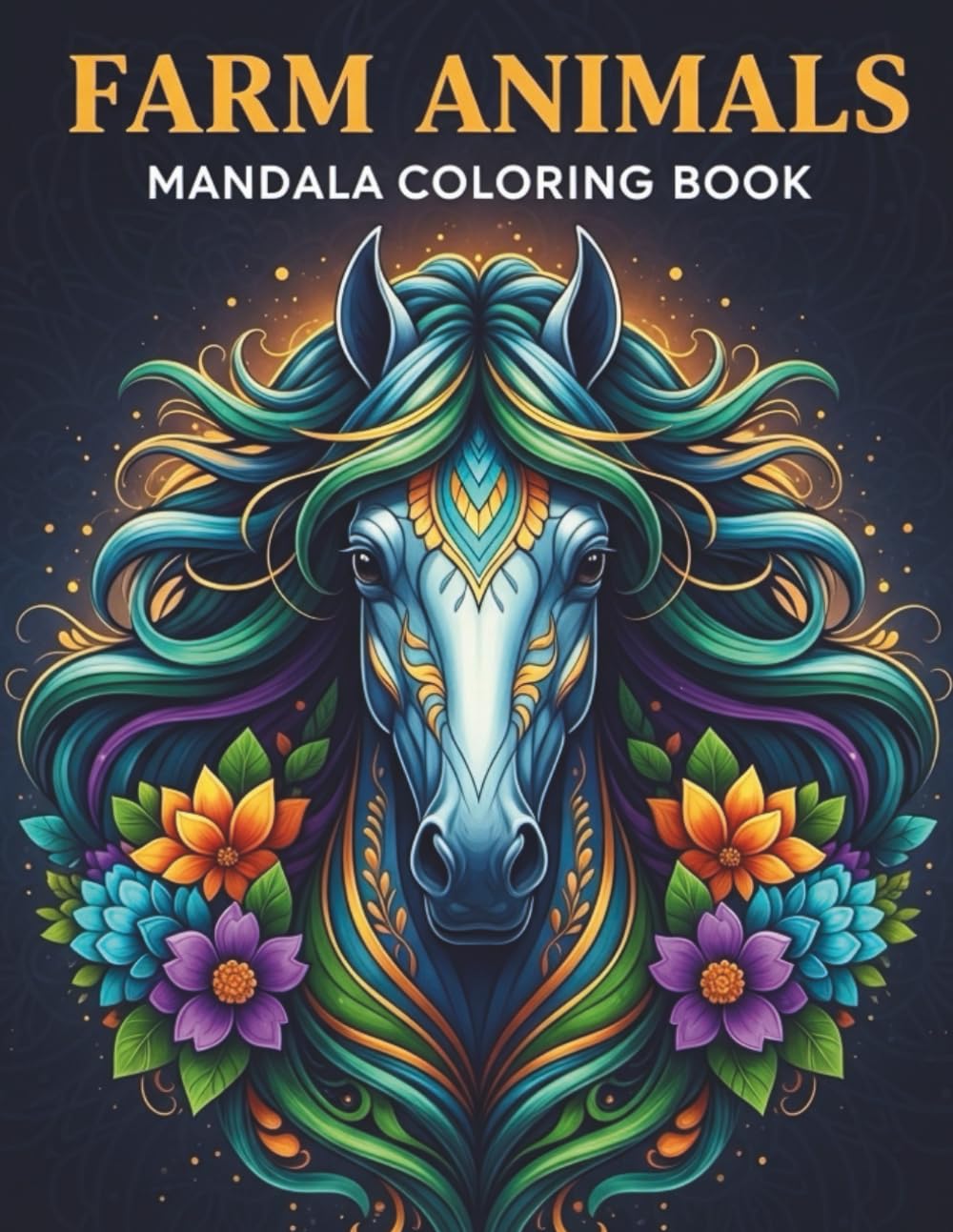Farm Animals Mandala Coloring Book for Adults: Relaxing and Stress Relief Farm Animal Designs with Beautiful Mandala Patterns for Mindfulness and Creativity