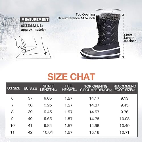 Miniatura 7 de mysoft Women's Waterproof Winter Boots, Warm Insulated Snow Boots for Outdoor