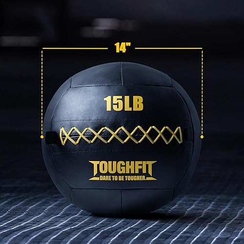 Miniatura 2 de ToughFit Pelota de pared suave, juego de pelota medicinal para ejercicio cardiovascular, pelota medica pesada para ejercicios de fuerza y