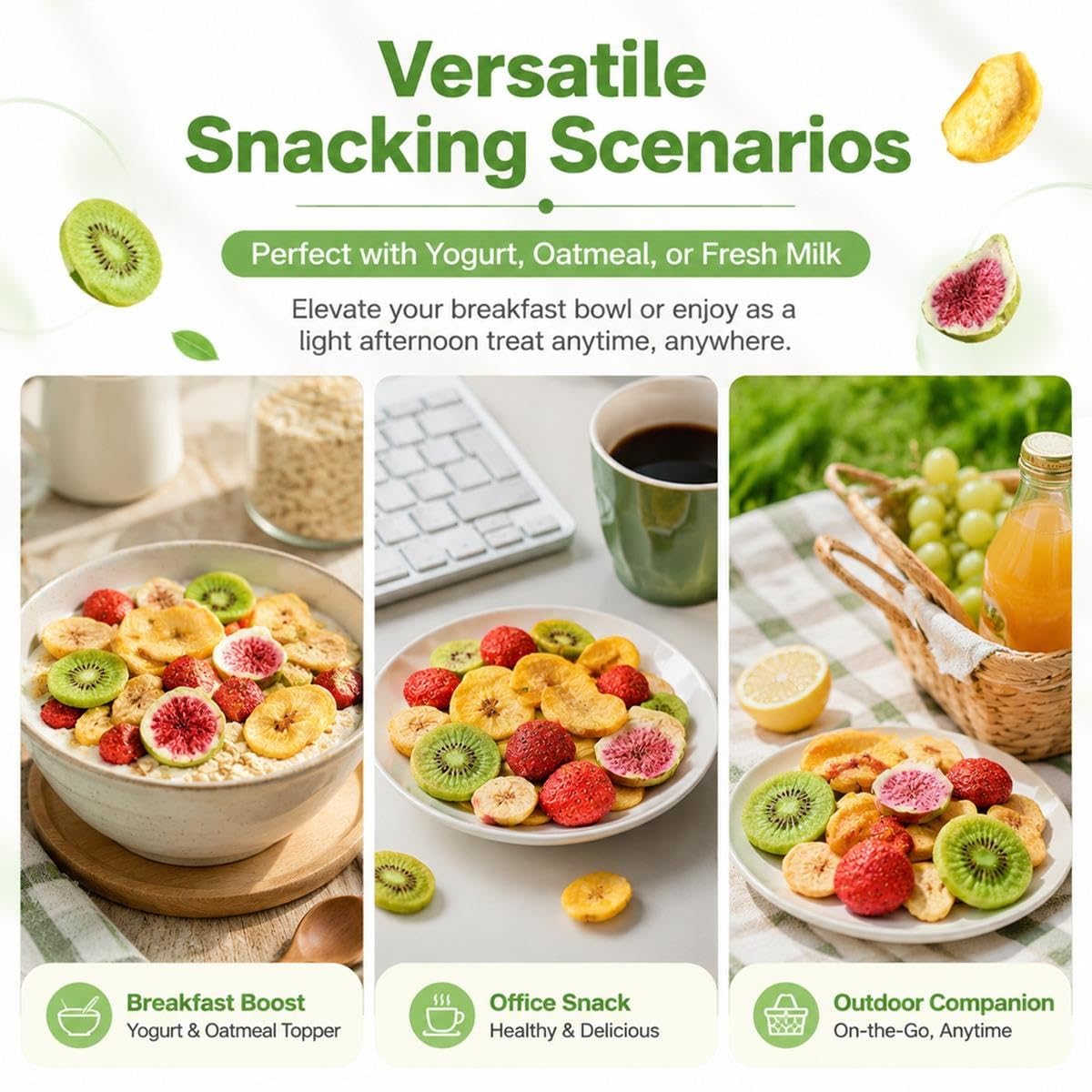 Gefriergetrocknete Früchte, Knuspriger Mix Aus 7 Sorten, Snack, 500g