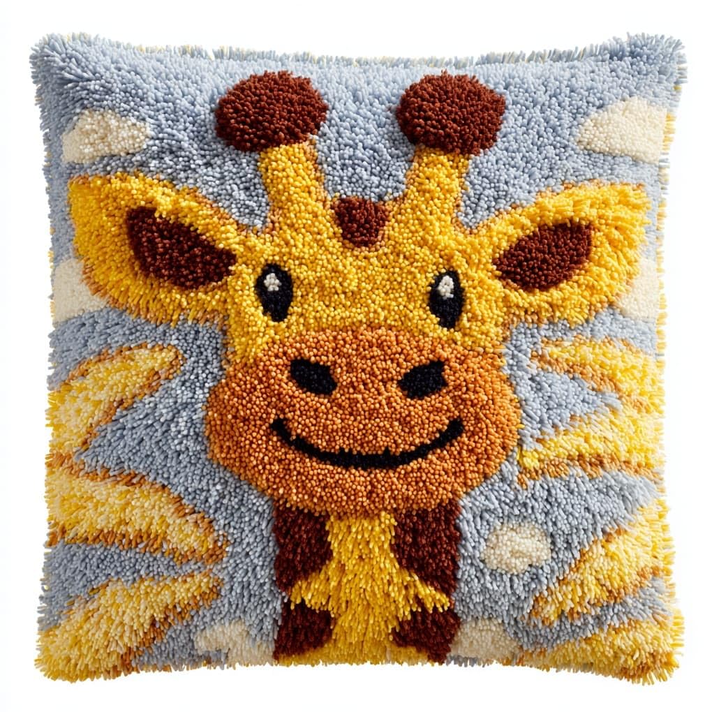 WallustrioaW Latch Hook Kit for Beginners,Cute Giraffe