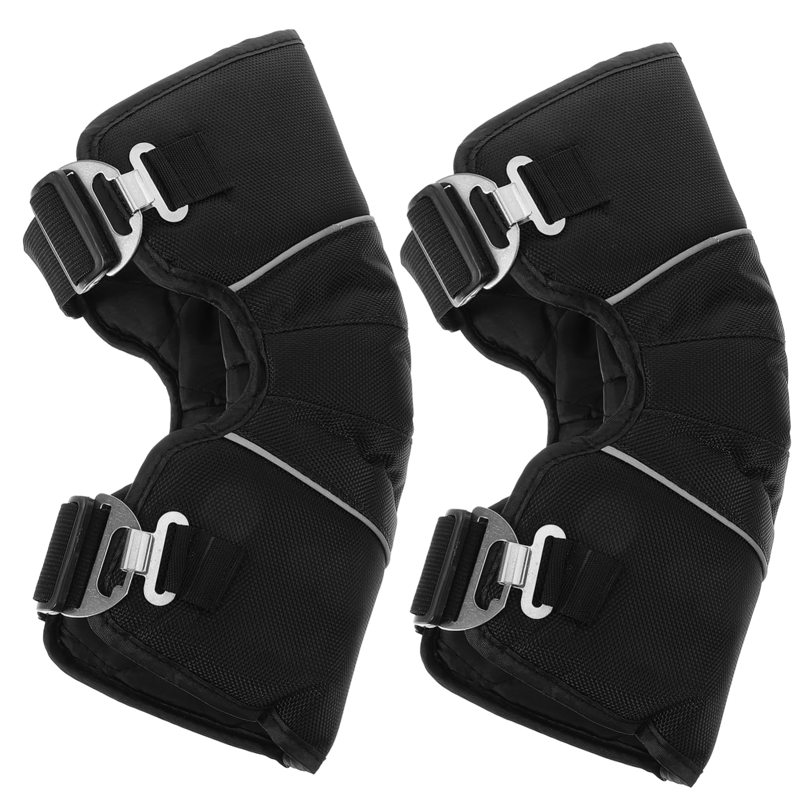 Healeved 4 Ensembles Vélo Protecteur Sportifs Du Genou Gardiens Du Genou Plus Taille Patins De Skate Coussinets De Protection Faux Cuir Black 2 Pièces * 4