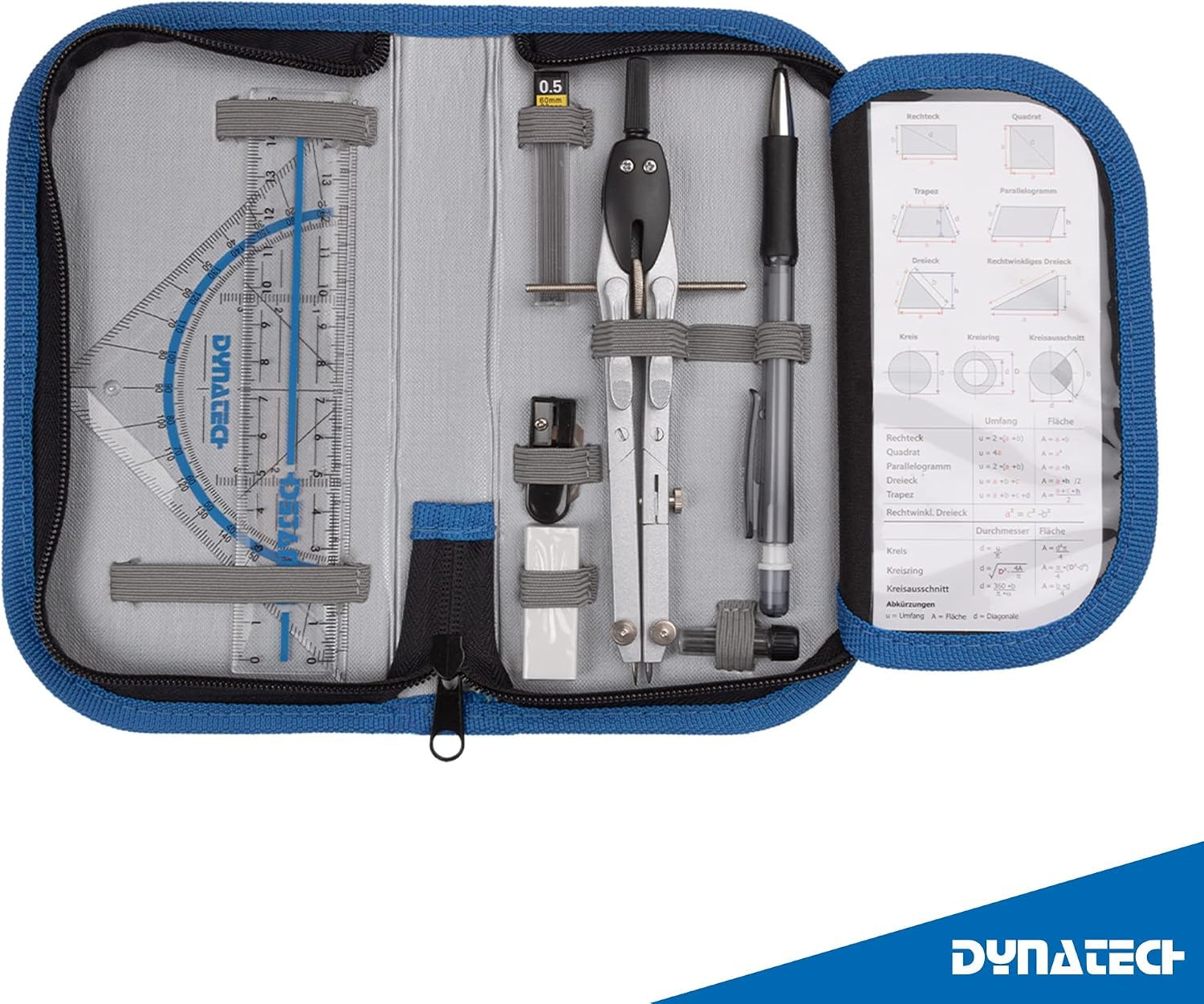 DynaTech Casio FX-991DE X mit Geometrie Zirkelset für Schule & Studium