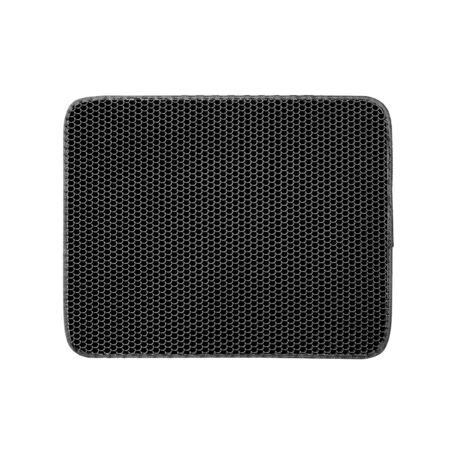Cat Litter Mat Layer Waterproof Pet Mat Non-slip Sand Cat Pad Washable Bed Mat Clean Pad Pet Clean Supplies(Black,30cmx30cm)