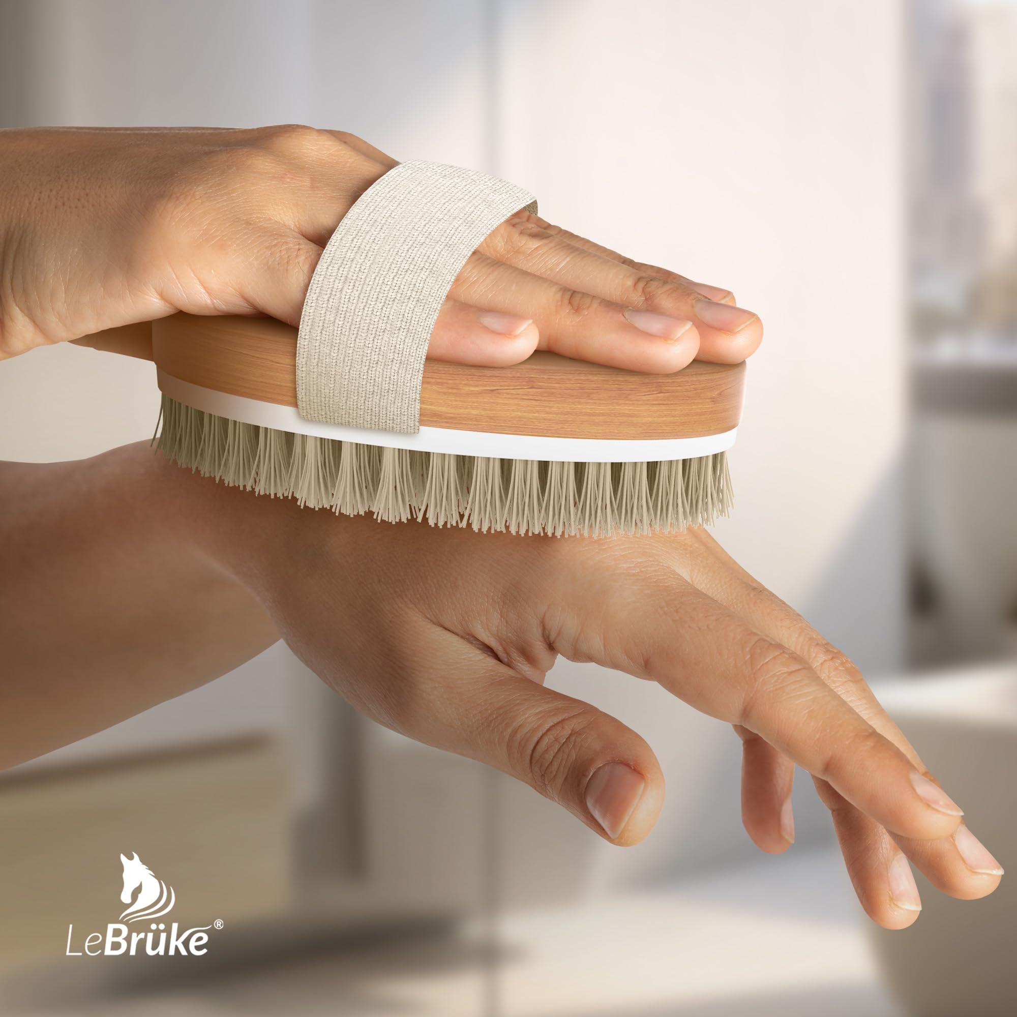Brosse à sec corps – Brosse exfoliante – Brossage à sec – Poils naturels – Exfoliation peau