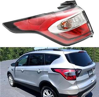 Tail Light Assembly Fit for Ford Escape Kuga 2017 2018 2019, Left Outer Tail Light Brake Rear Lamp With Bulb Inside (Left Driver Side)