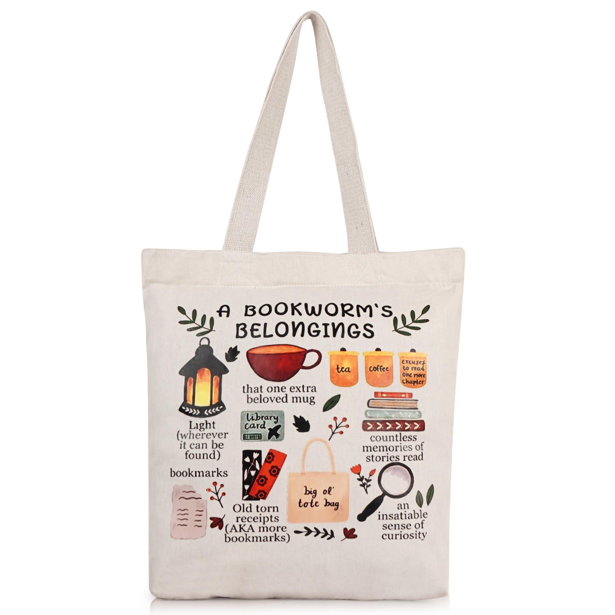 Half Moon Canvas Tote Bag Aesthetic Reusable Cotton Bags for Women Ladies Girls for School, College, Office, Travel Large Printed Design Eco-Friendly Shopping Bag for Everyday Use (Book Lover) | Aesthetic