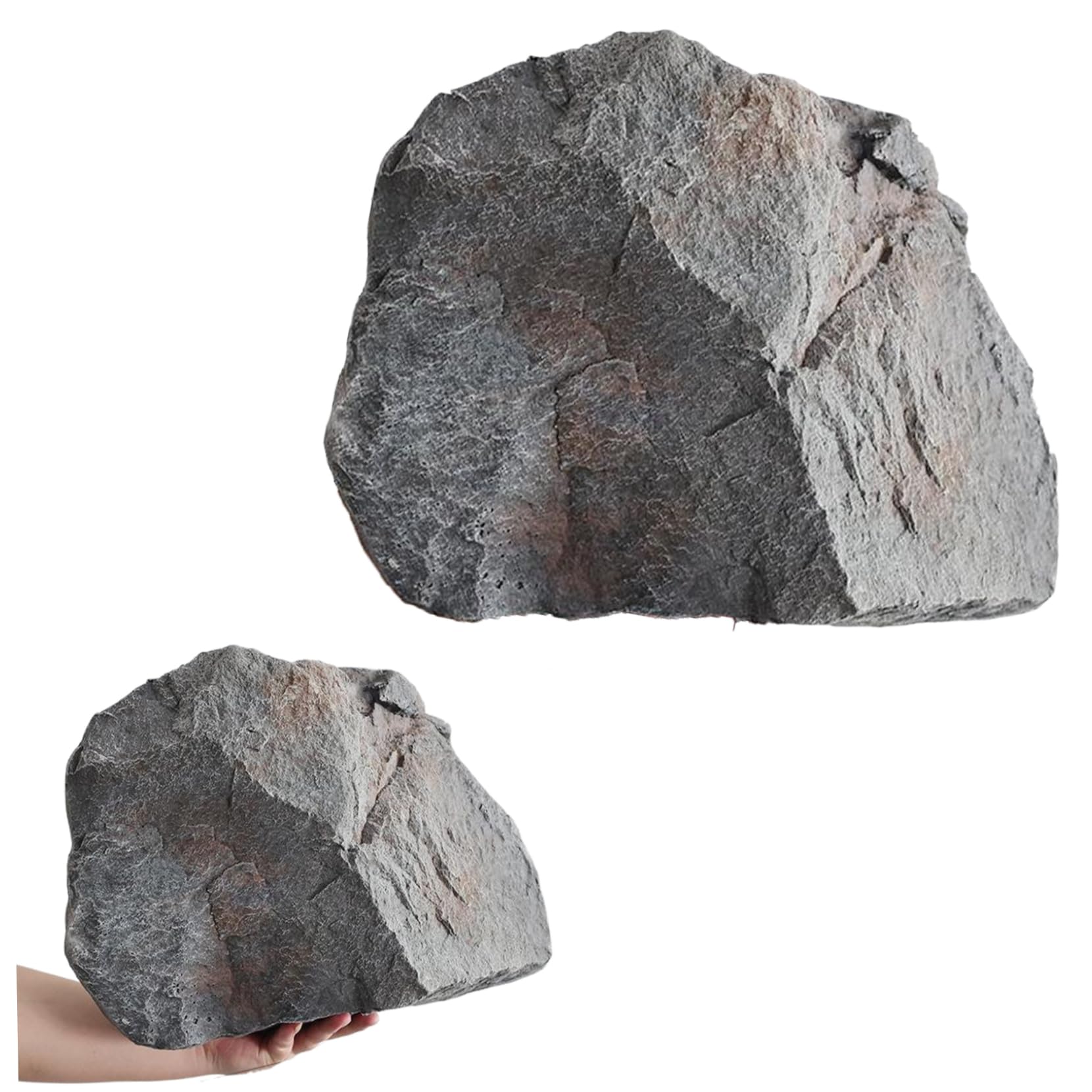 Outdoor Faux Rock Cover, gefälschte Rock Regenwaldlandschaft, realistische PU -Schaumkunstgesteine ​​mit natürlicher Textur für Landschaftsbau und Brunnenpumpengehäuse (B)