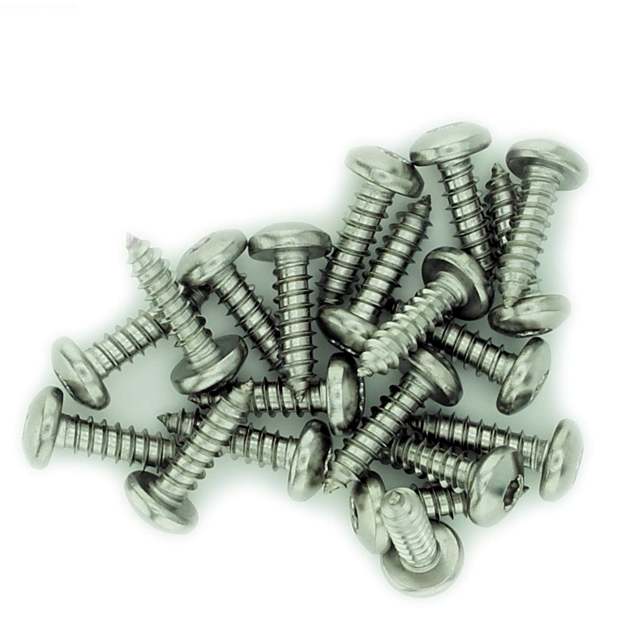 No.8 x 0.375 (4.2mm x 9.5mm) TX Pan Self-Tapping Screw - Stainless Steel (A2) (Pack of 20)