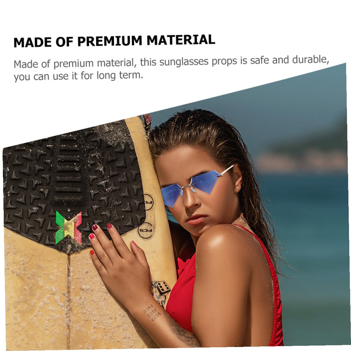 Abaodam 8pièces Lunettes De Fête Sans Monture De Accessoires De Mode Fantaisie Pour Événements Festivals Et Soirées