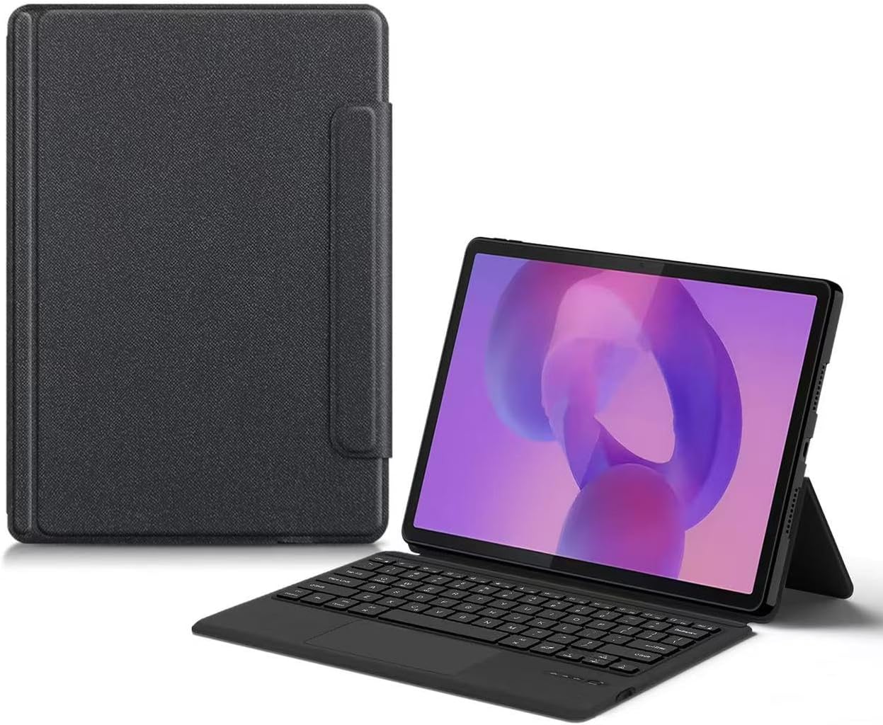 Keyboard Case for Lenovo Idea Tab Pro 12.7 Inch 2025 (TB373FU/TB375FC), Rechargeable Bluetooth Keyboard Cover for Idea Tab Pro 12.7" with Any-Angle Stand, Multi-Touch Trackpad, Pencil Holder