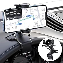 Liamostee Porta Cellulare da Auto,360 Gradi di Rotazione Supporto Cellulare Auto,Universale Porta Cellulare Auto con Clip a Molla, Supporto Telefono Auto Compatibile con TUTTI I TELEFONI(NEW BLACK)