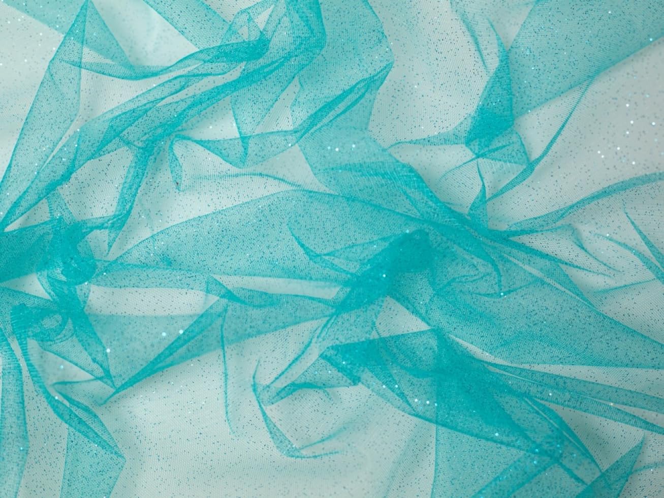 Minerva Marina Glitter Tulle Net Fabric - Per Metre