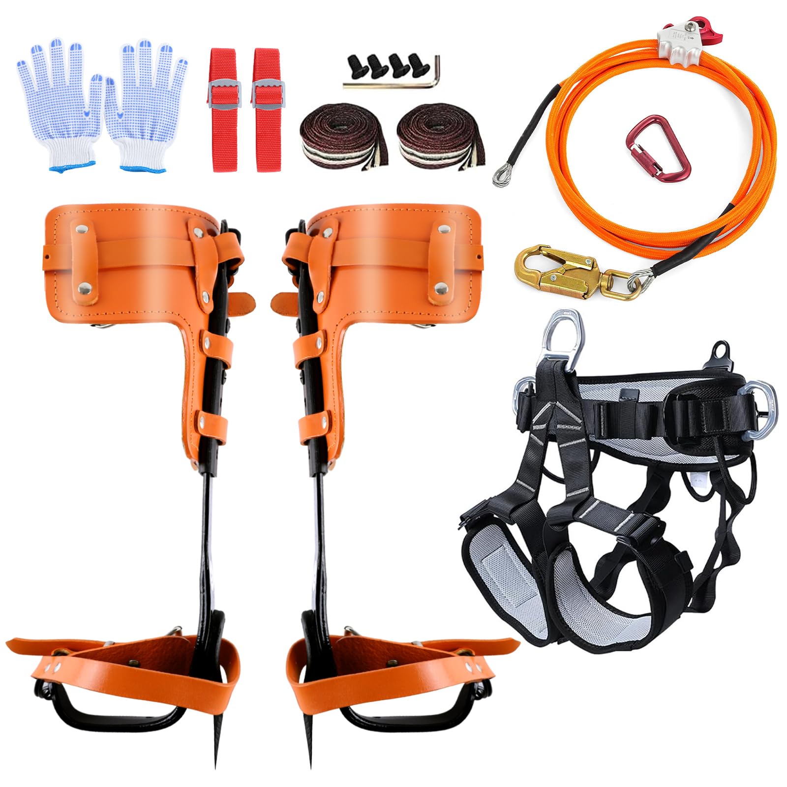 12 Pcs Tree Climbing Spikes Kit Tree Climbing Gear Arborist