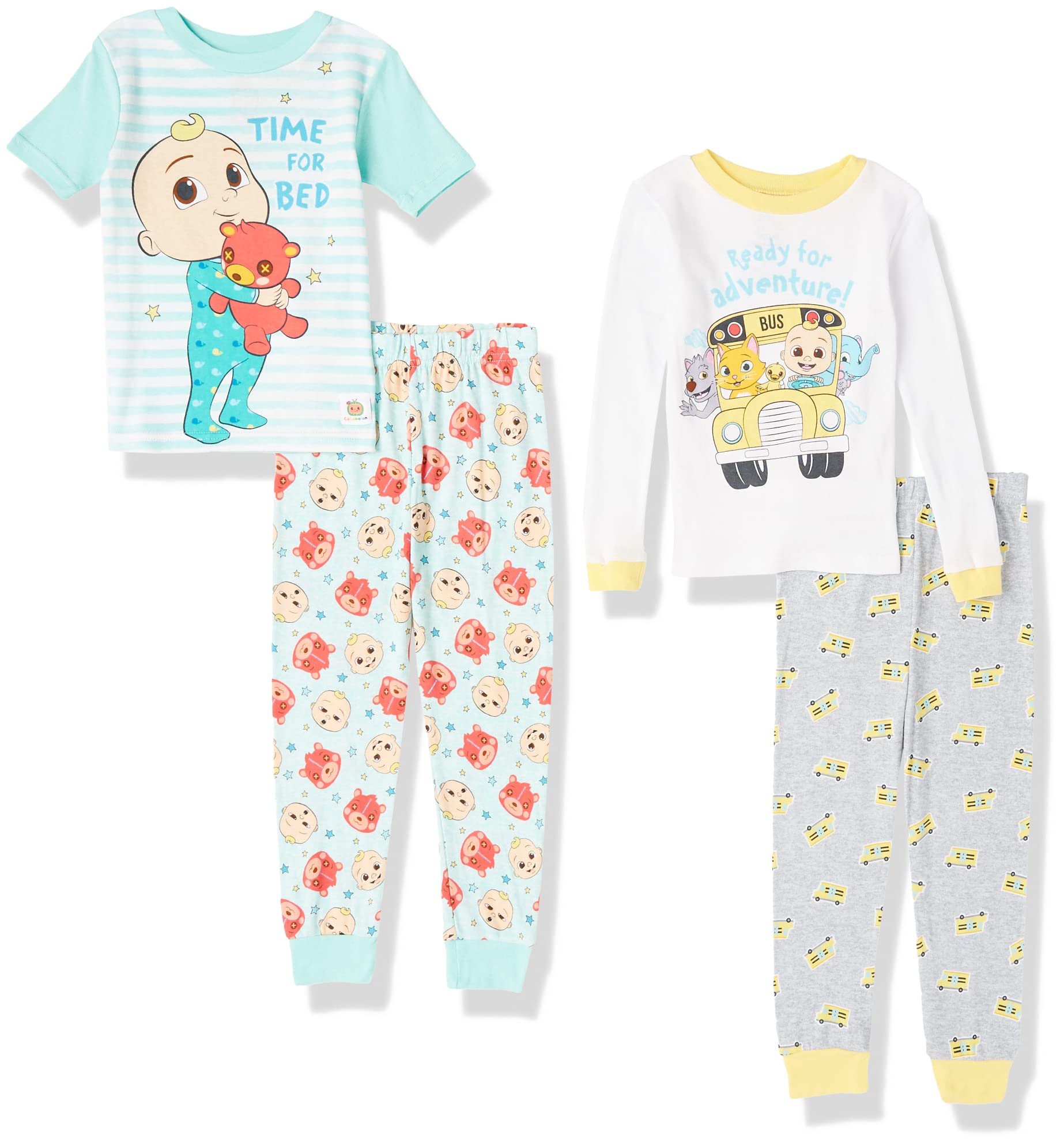 CoComelonboys 4-piece Snug-fit Cotton Pajamas Set Pajama Set (pack of 10)