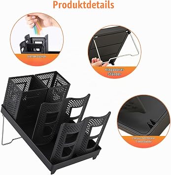 Coffee Mug Holder 6 Compartments Cups and Lid Holder Organiser for Disposable Cups Disposable Coffee Cups Dispenser Organiser for Coffee Station Bar Office Home Restaurant Breakroom