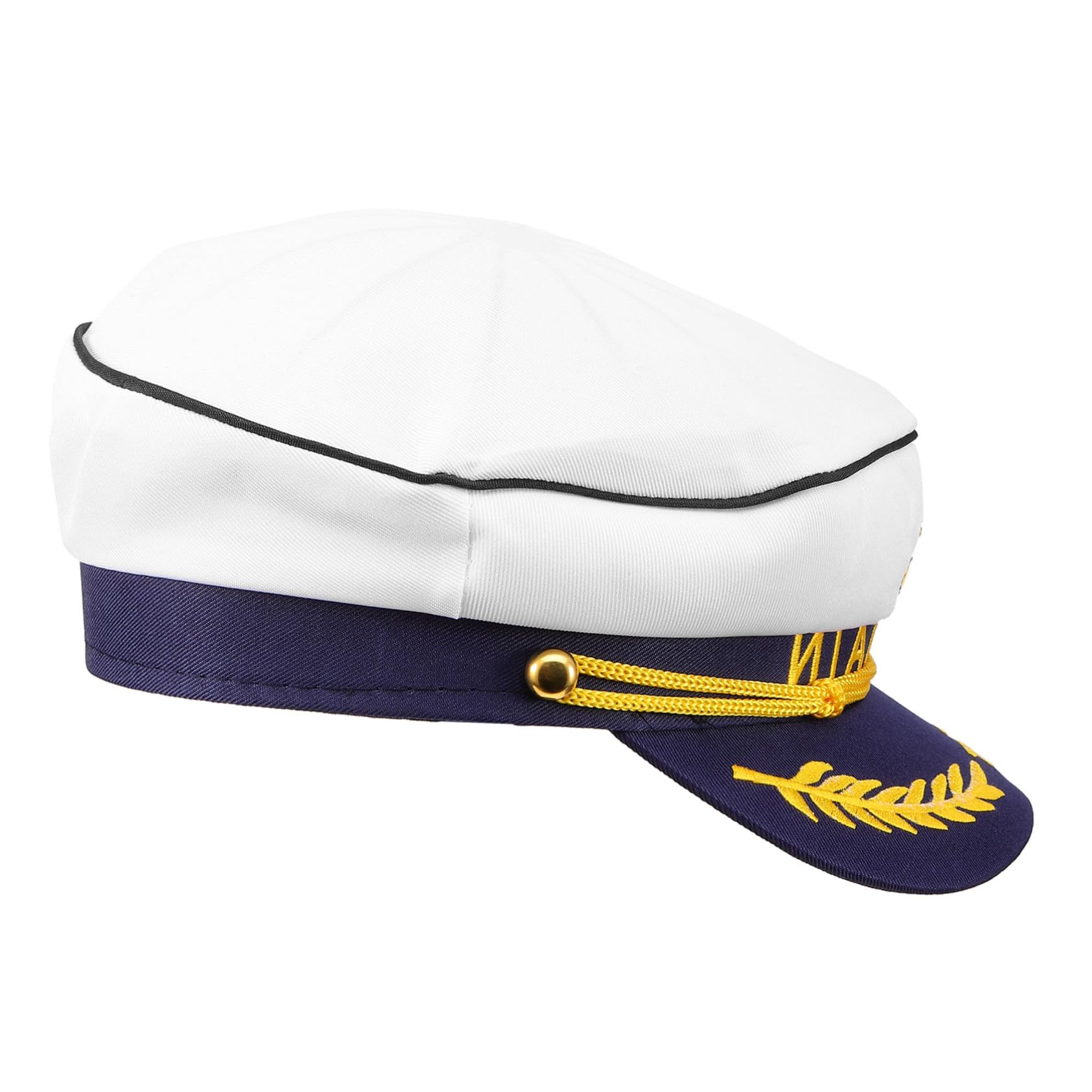NOLITOY Captain Cosplay Hat Yacht Captain Hat for Costume Parties Embroidered Lightweight Breathable for Sailing and Cosplay Events