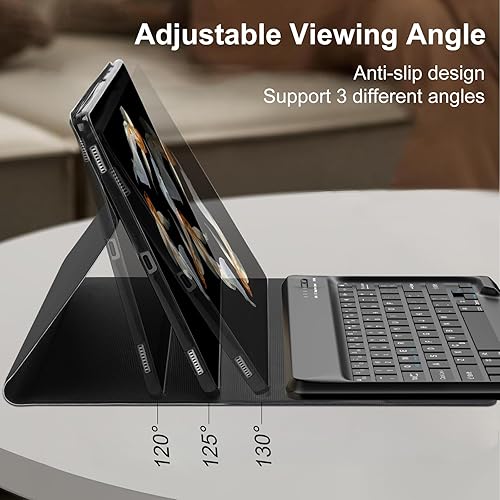 Miniatura 6 de Funda para teclado Samsung Galaxy Tab S9 Ultra 2023 de 14.6 pulgadas  Funda protectora con soporte para S Pen  Funda inteligente delgada con teclado