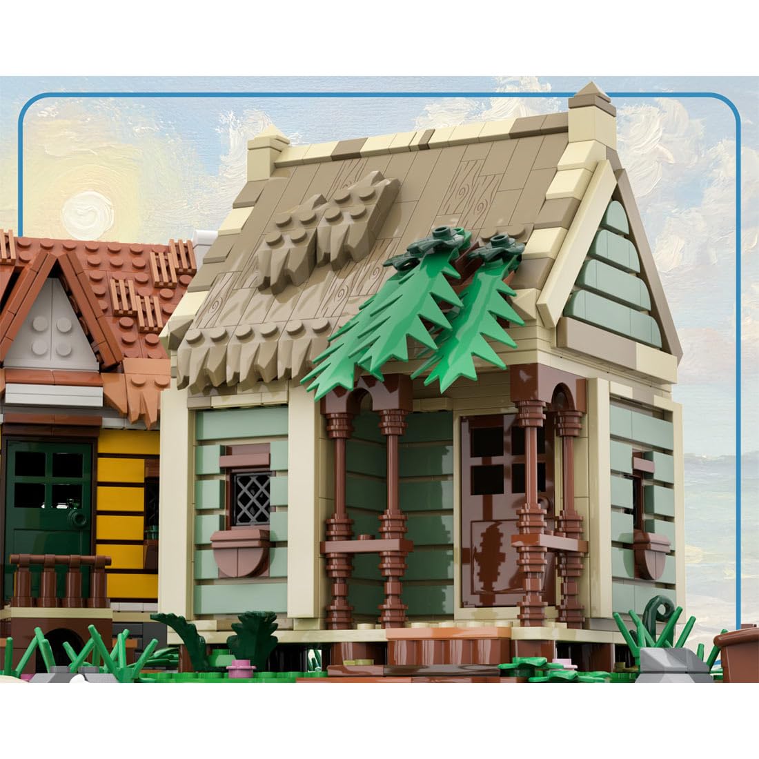 Piraten Hafen Hütte Bausteine Set, Seaside Harbor Shack Küstenstadt Klemmbausteine Modell, Maritime Hafen Szene Sammlermodell für Erwachsene (3298 Teile)