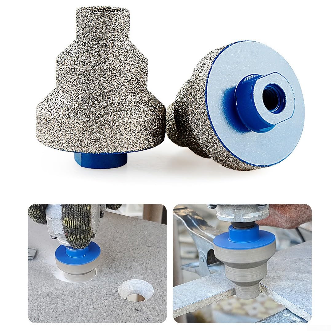 HpLive Foret étagé diamanté, foret étagé 20-35-50 mm avec rainures droites, fraise pour carrelage, marbre, métal, bois, aluminium, perçage précis