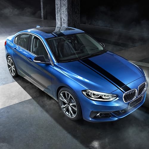 Miniatura 3 de 3 piezas de calcomanías de vinilo con diseño de rayas deportivas modificadas para el capó, el cuerpo y el techo del coche, gráficas, decorativas,