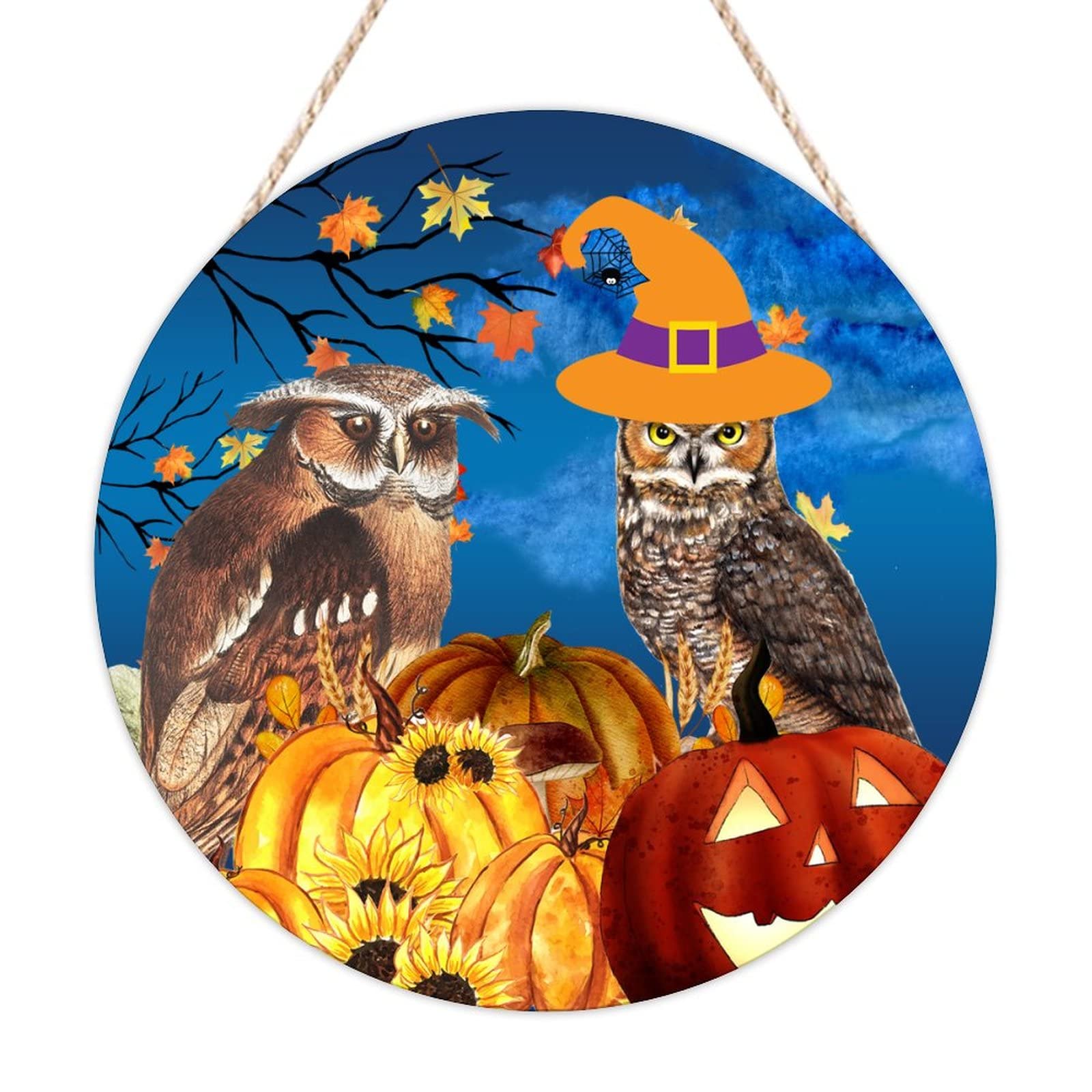 Panneau de bienvenue porte Halloween citrouille : fini la déco triste en automne