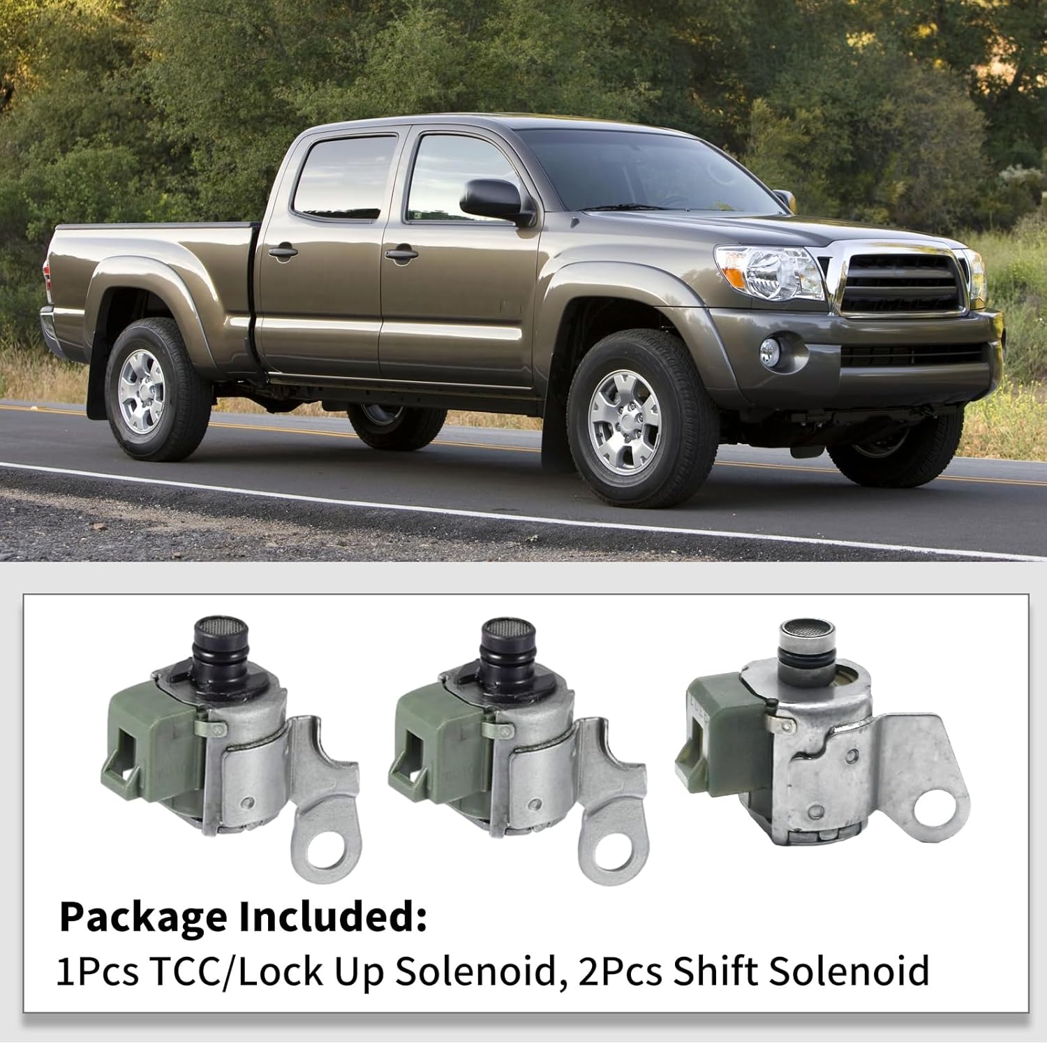 A340 AW4 Transmission TCC Lock Up Solenoid 85420-22080 Shift Solenoids Kit 85420-30110 Replacement for Jeep Cherokee 1987-2001 Replacement for Lexus Toyotaa Replace# 35250-50030