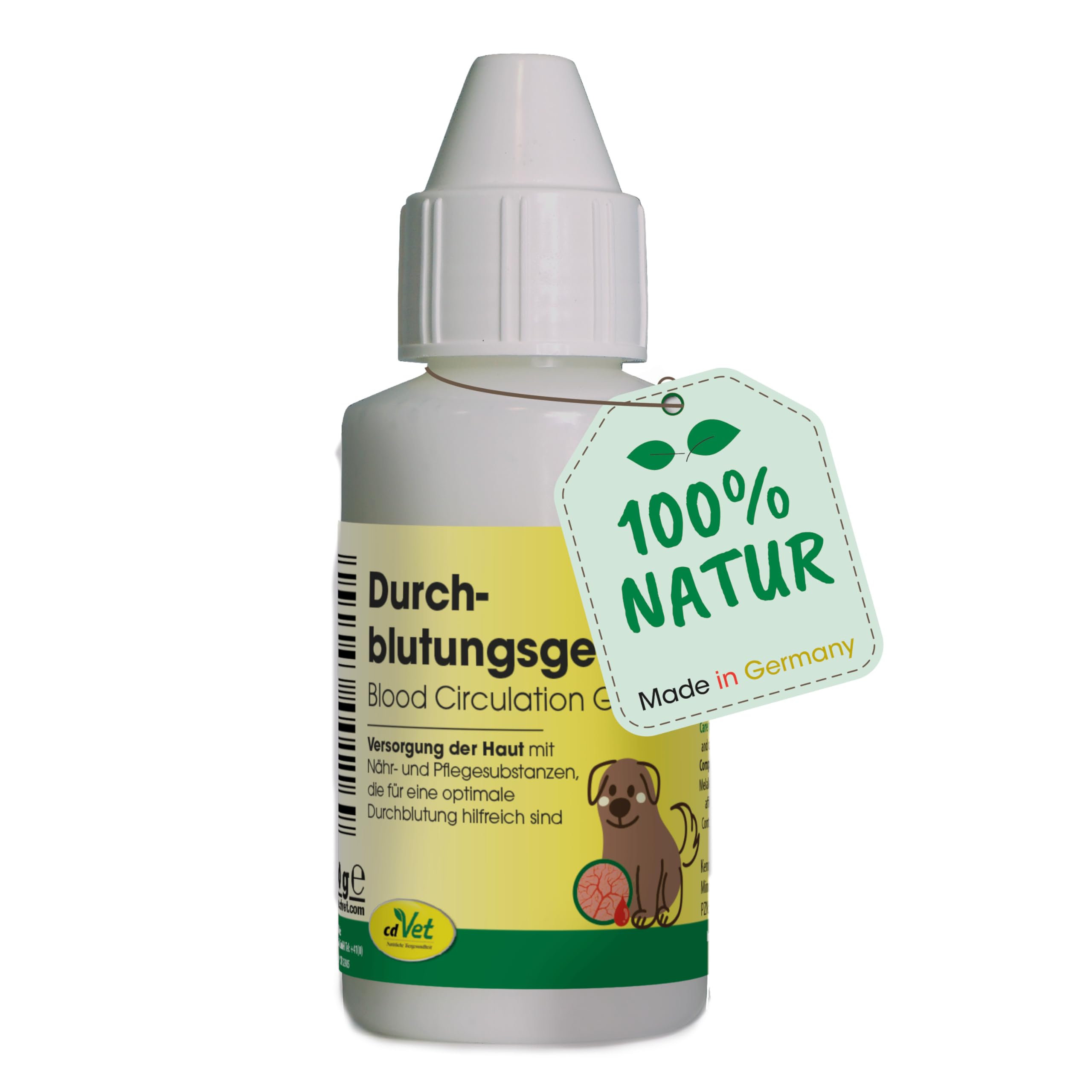 cdVet Naturprodukte Durchblutungsgel – 100 g, für Hunde