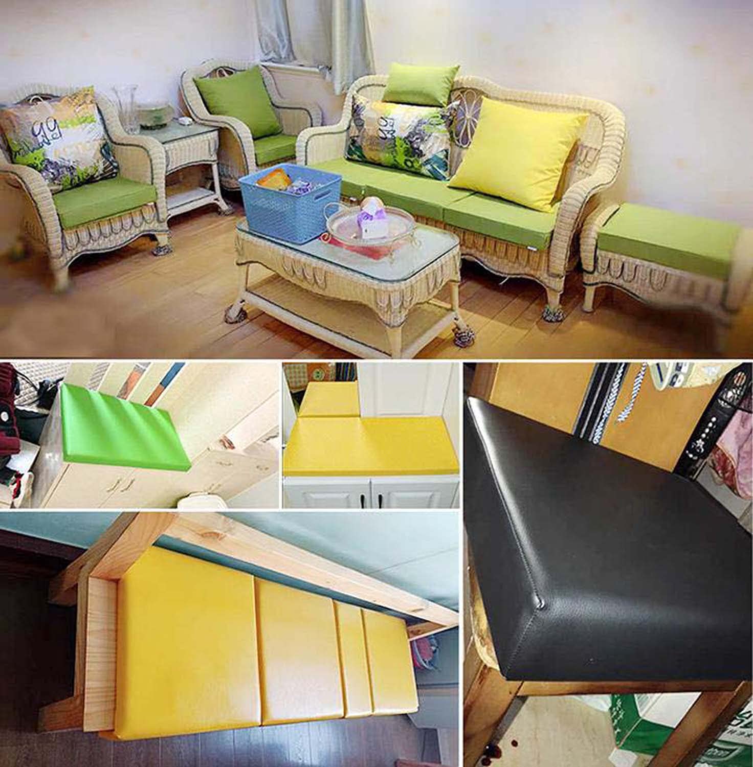 Cuscino alzata impermeabile 63,5 x 63,5 x 12,7 cm, imbottitura rimovibile in finta pelle ad alta densità, facile da pulire, perfetto per comfort e supporto in casa, ufficio e auto.