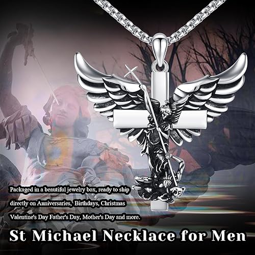 Miniatura 7 de Collar con medalla de San Patrón, plata de ley 925, collar con colgante de protección, joyería católica, regalos para hombres y mujeres