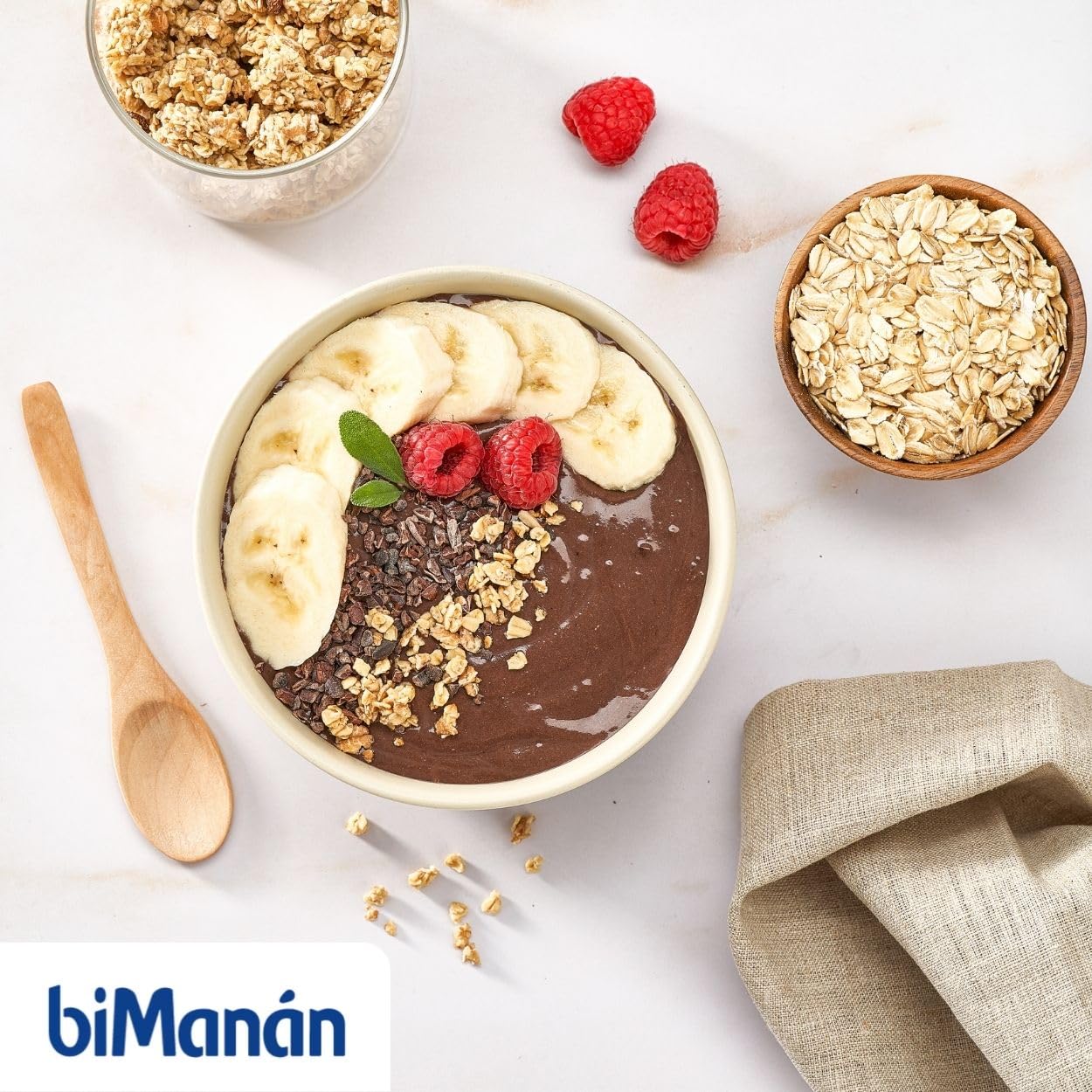 biManán - Natillas de Chocolate, Crema Sustitutiva de Comidas para Adelgazar, Bajas en Calorías, Ayudan a Perder y Controlar el Peso, con Proteínas, Vitaminas y Minerales - 6 x 50 g: 300 g