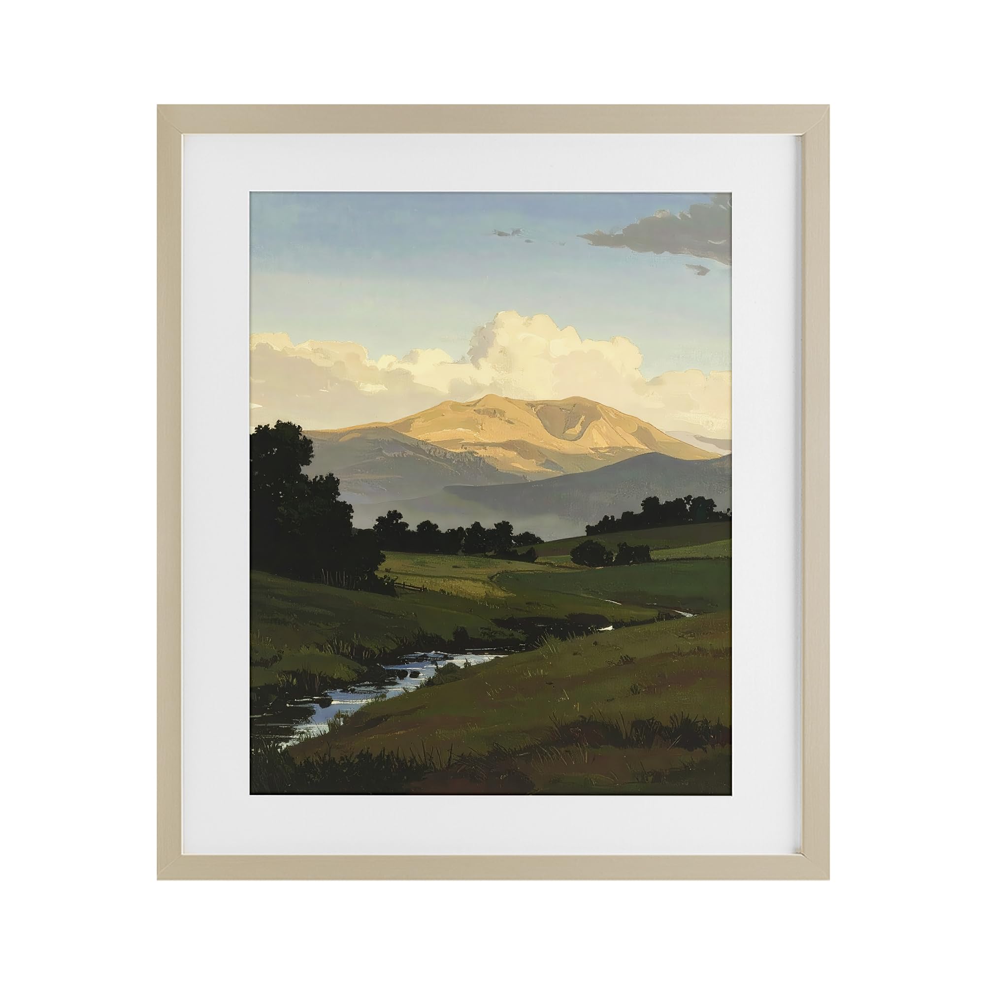 'Across The Valley Nature'| Framed Print Under Glass