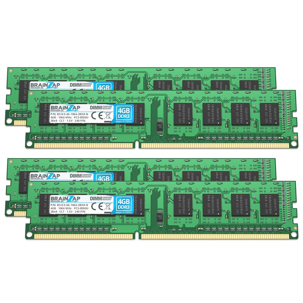RAM DDR3 DIMM PC3-8500U BRAINZAP 16 Go booste votre PC fixe - 2