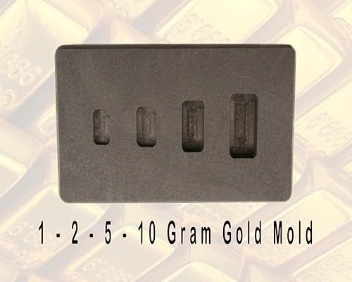 Miniatura 2 de Molde de barra de oro de grafito de alta densidad de 1-2-0.18-0.35 oz 4 cavidades - cobre plateado