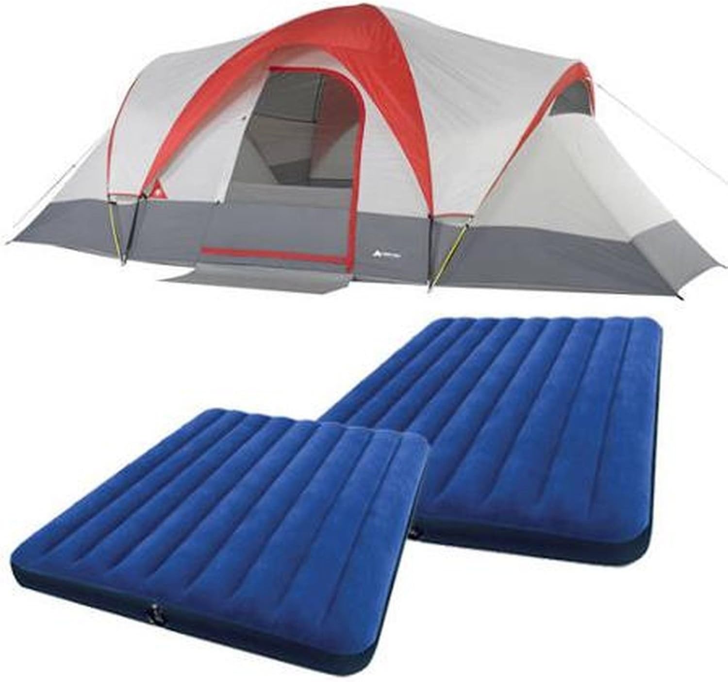 Ozark Trail Weatherbuster 9 Person Dome Tent with Two Queen Airbeds Bundle