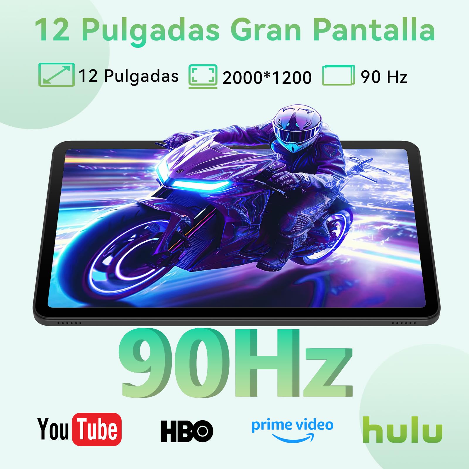 Android 16 Tablet 12 Pulgadas en Gemini AI, Tableta en Funda, Teclado, Ratón & Lápiz, Unisoc T7250 Octa-Core, 36 GB RAM + 256 GB ROM + 1 TB TF, 1920x1200 Pantalla HD, Cámara Doble 8MP + 20MP, 9000 mAh