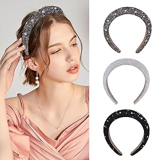 اكسسوار شعر - طوق شعر انيق وراقي للنساء والفتيات، يتميز بتصميم مبطن وقبضة محكمة، مناسب لحفلات الزفاف والاحتفالات الخاصة.