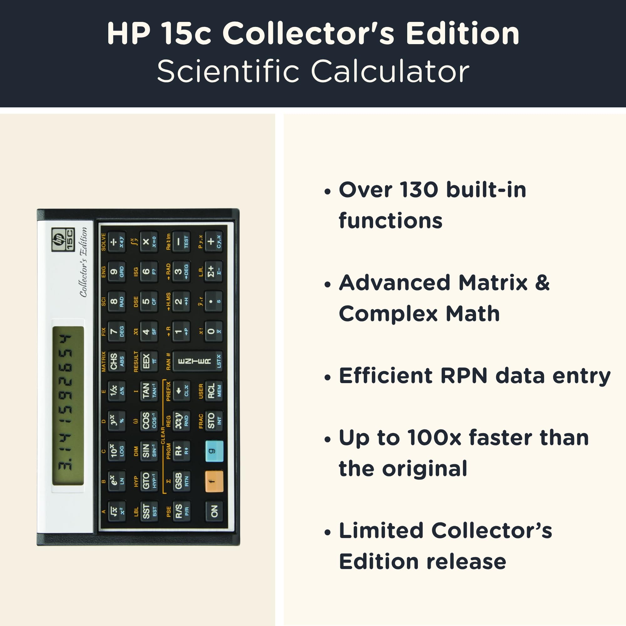 HP 15C Collector's Edition + WYNGS Funda protectora negra