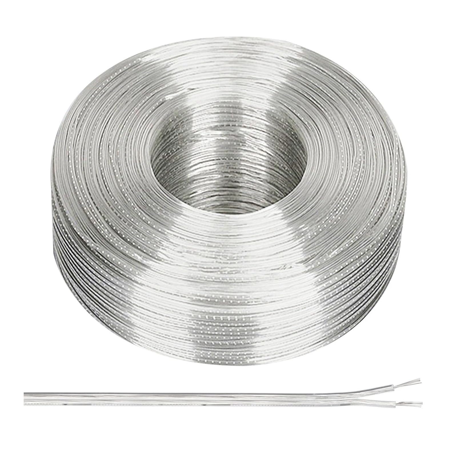 Cavo Elettrico Trasparente In Rame Stagnato, Certificato UL, 18/20/22/24/26/28 AWG, 300V, Doppio Cavo Elettronico Parallelo, Adatto Per Insegne LED E Cavi Di Alimentazione(33ft,24AWG)