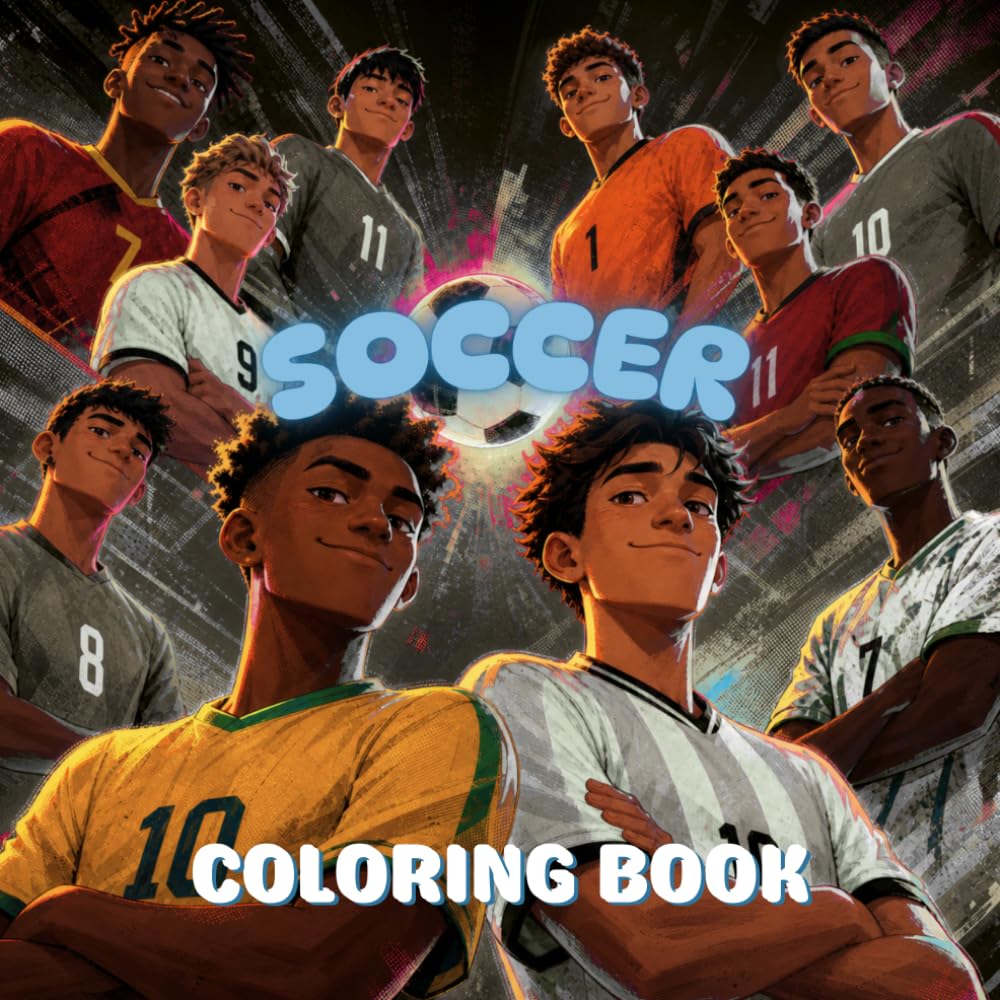 Soccer: An Epic Teenagers and Adult Coloring Book with Dynamic Match Moments, Stadium Atmosphere, Goal Celebrations and Soccer Passion