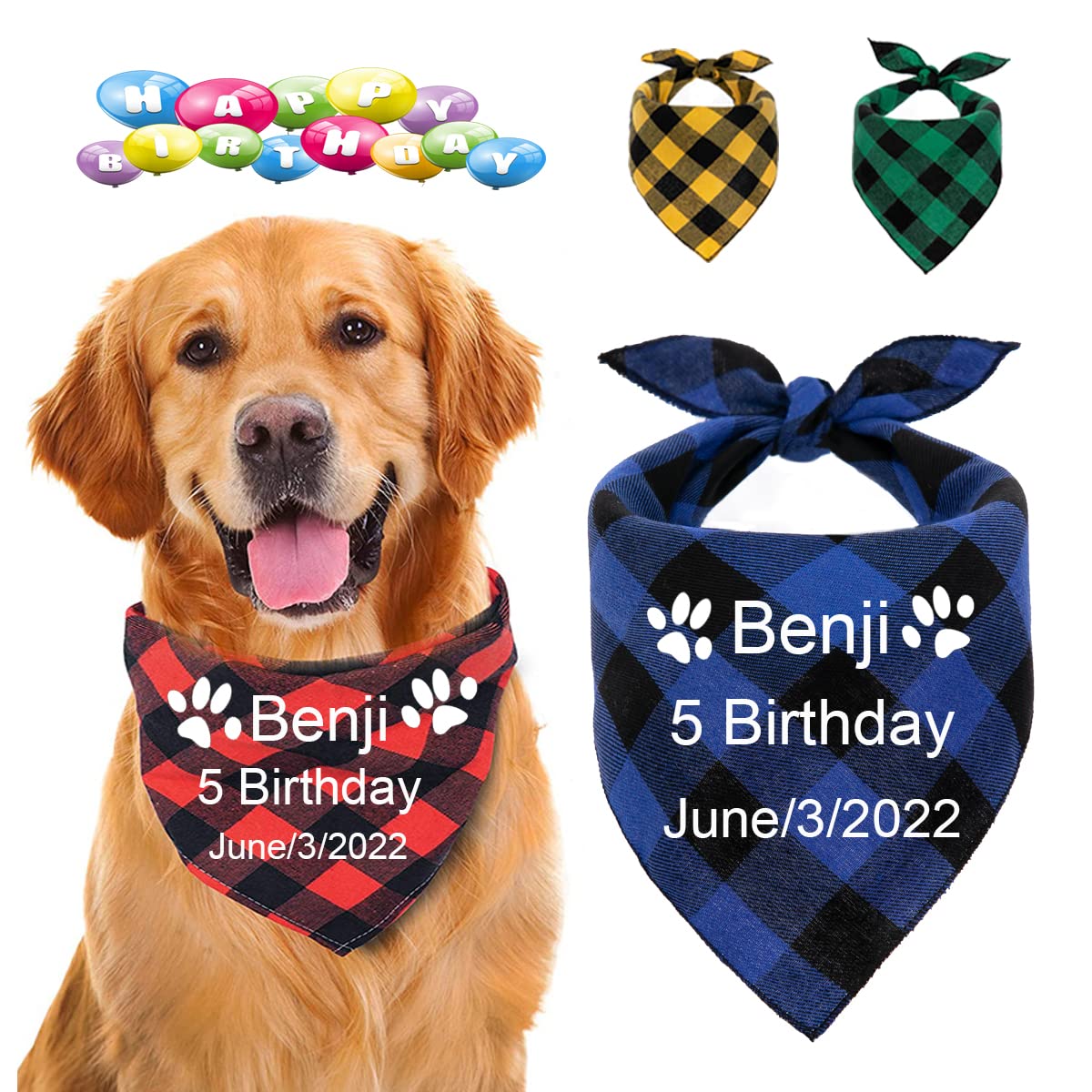 custom embroidered dog bandanas