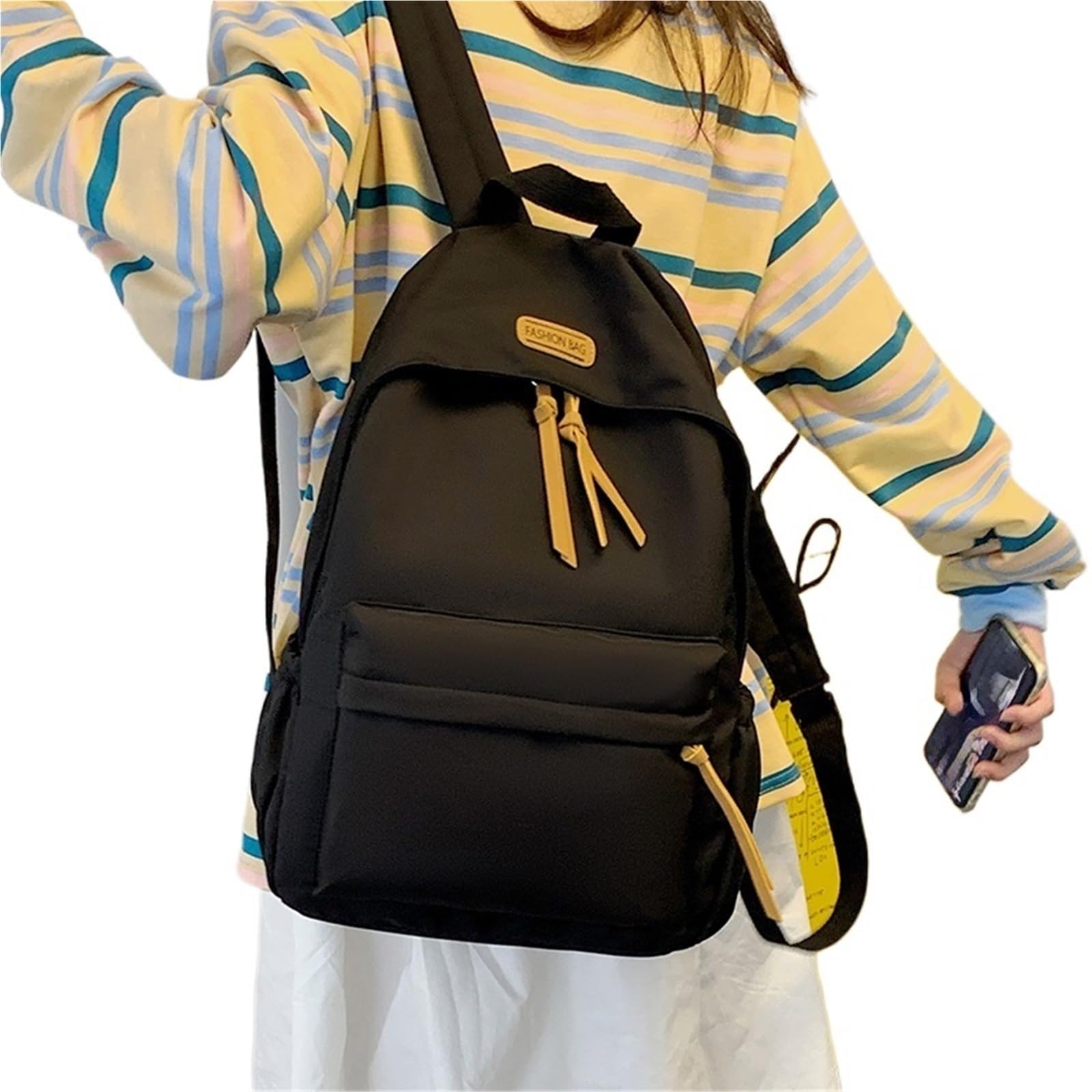 Mochila Escolar Bolsas de viaje for hombres y mujeres, mochilas multifuncionales gran capacidad for campus, for portátiles universitarios Saliendo(Orange)