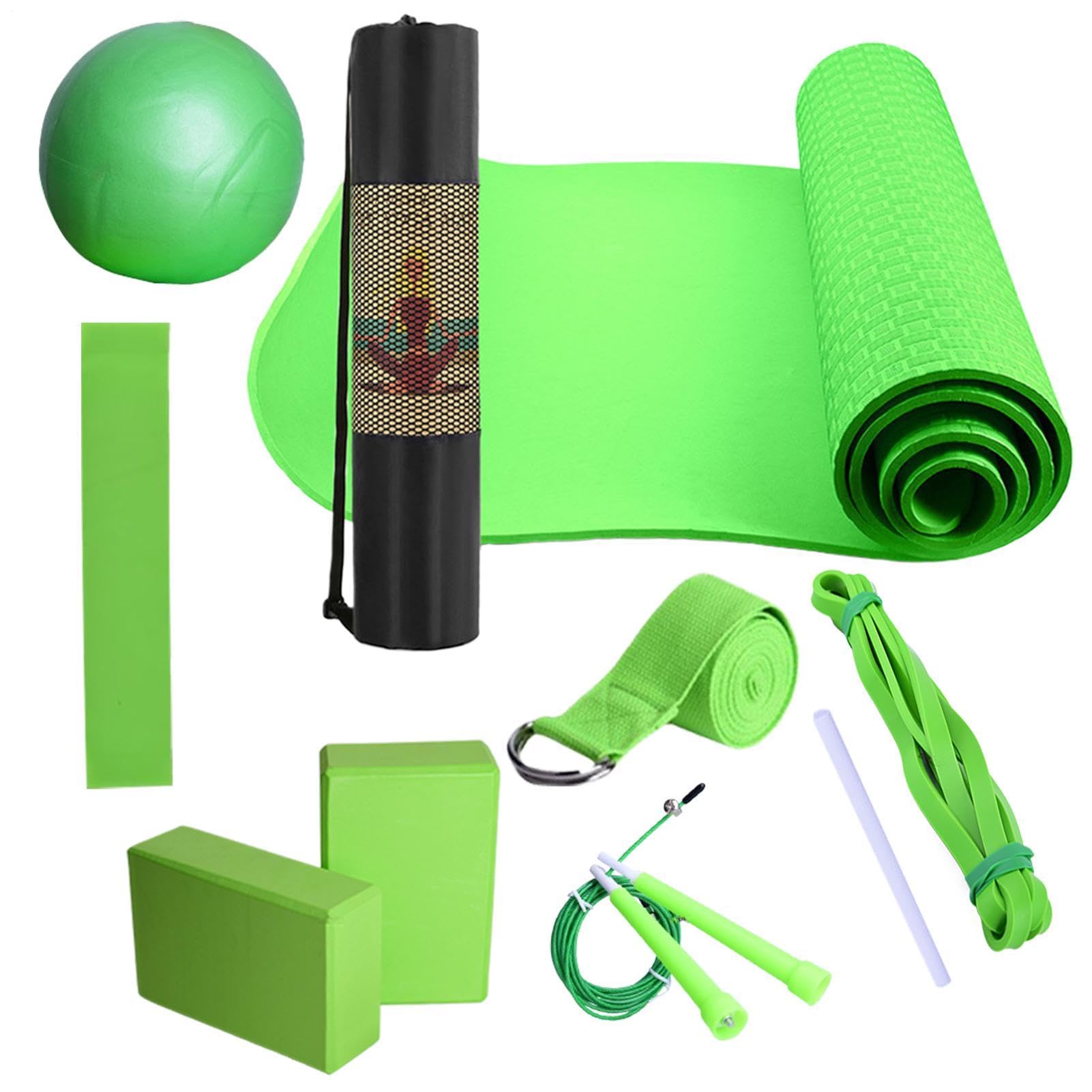 Conjunto de alfombrillas de yoga, kits de yoga para entrenamiento en casa